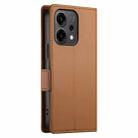 For OPPO Reno14 Global / Reno14 F 5G Side Buckle Magnetic Frosted Leather Phone Case(Brown) - 3