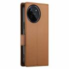 For Realme 11 4G Side Buckle Magnetic Frosted Leather Phone Case(Brown) - 3