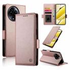 For Realme 11 5G / Realme 11x Side Buckle Magnetic Frosted Leather Phone Case(Rose Gold) - 1