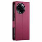 For Realme 11 5G / Realme 11x Side Buckle Magnetic Frosted Leather Phone Case(Wine Red) - 3