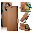 For Realme 11 Pro 5G / 11 Pro+ 5G Side Buckle Magnetic Frosted Leather Phone Case(Brown) - 1