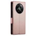 For Realme 12 Side Buckle Magnetic Frosted Leather Phone Case(Rose Gold) - 3