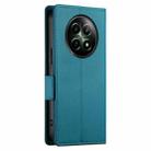 For Realme 12 Side Buckle Magnetic Frosted Leather Phone Case(Blue) - 3