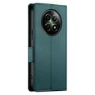 For Realme 12 Side Buckle Magnetic Frosted Leather Phone Case(Dark Green) - 3