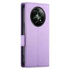 For Realme 12 Side Buckle Magnetic Frosted Leather Phone Case(Purple) - 3