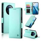 For Realme 12 Pro / 12 Pro+ Side Buckle Magnetic Frosted Leather Phone Case(Mint Green) - 1