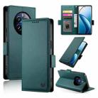 For Realme 12 Pro / 12 Pro+ Side Buckle Magnetic Frosted Leather Phone Case(Dark Green) - 1