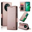 For Realme 12+ / Narzo 70 Pro Side Buckle Magnetic Frosted Leather Phone Case(Rose Gold) - 1