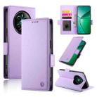 For Realme 12+ / Narzo 70 Pro Side Buckle Magnetic Frosted Leather Phone Case(Purple) - 1