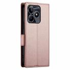 For Realme C53 4G / Narzo N53 4G Side Buckle Magnetic Frosted Leather Phone Case(Rose Gold) - 3