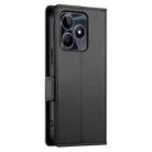 For Realme C53 4G / Narzo N53 4G Side Buckle Magnetic Frosted Leather Phone Case(Black) - 3