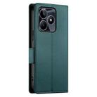 For Realme C53 4G / Narzo N53 4G Side Buckle Magnetic Frosted Leather Phone Case(Dark Green) - 3