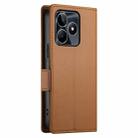 For Realme C53 4G / Narzo N53 4G Side Buckle Magnetic Frosted Leather Phone Case(Brown) - 3