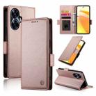 For Realme C55 4G / Narzo N55 Side Buckle Magnetic Frosted Leather Phone Case(Rose Gold) - 1