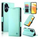 For Realme C55 4G / Narzo N55 Side Buckle Magnetic Frosted Leather Phone Case(Mint Green) - 1