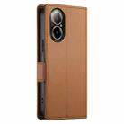 For Realme C67 4G Global Side Buckle Magnetic Frosted Leather Phone Case(Brown) - 3