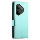 For Realme GT 6 Global Side Buckle Magnetic Frosted Leather Phone Case(Mint Green) - 3