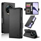 For Realme 13 Pro / 13 Pro+ Global Side Buckle Magnetic Frosted Leather Phone Case(Black) - 1