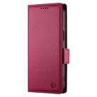 For Realme 13 Pro / 13 Pro+ Global Side Buckle Magnetic Frosted Leather Phone Case(Wine Red) - 2