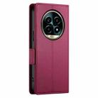 For Realme 13 Pro / 13 Pro+ Global Side Buckle Magnetic Frosted Leather Phone Case(Wine Red) - 3