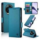 For Realme 13 Pro / 13 Pro+ Global Side Buckle Magnetic Frosted Leather Phone Case(Blue) - 1