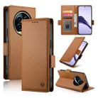 For Realme 13 Pro / 13 Pro+ Global Side Buckle Magnetic Frosted Leather Phone Case(Brown) - 1