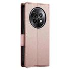 For Realme 13+ Side Buckle Magnetic Frosted Leather Phone Case(Rose Gold) - 3