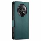 For Realme 13+ Side Buckle Magnetic Frosted Leather Phone Case(Dark Green) - 3