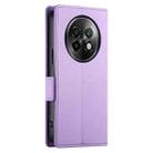 For Realme 13+ Side Buckle Magnetic Frosted Leather Phone Case(Purple) - 3