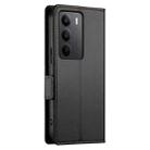For Realme C75 / Realme 14x Side Buckle Magnetic Frosted Leather Phone Case(Black) - 3