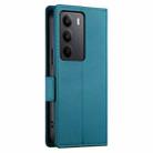 For Realme C75 / Realme 14x Side Buckle Magnetic Frosted Leather Phone Case(Blue) - 3