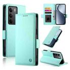 For Realme C75 / Realme 14x Side Buckle Magnetic Frosted Leather Phone Case(Mint Green) - 1