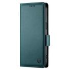 For Realme C75 / Realme 14x Side Buckle Magnetic Frosted Leather Phone Case(Dark Green) - 2