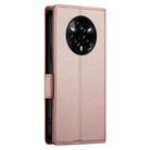 For Realme 14 Pro+ Side Buckle Magnetic Frosted Leather Phone Case(Rose Gold) - 3