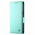 For Realme 14 Pro+ Side Buckle Magnetic Frosted Leather Phone Case(Mint Green) - 2