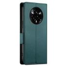For Realme 14 Pro+ Side Buckle Magnetic Frosted Leather Phone Case(Dark Green) - 3