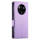For Realme 14 Pro+ Side Buckle Magnetic Frosted Leather Phone Case(Purple) - 3