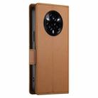 For Realme 14 Pro+ Side Buckle Magnetic Frosted Leather Phone Case(Brown) - 3