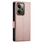 For Realme 14 / Realme P3 5G Side Buckle Magnetic Frosted Leather Phone Case(Rose Gold) - 3