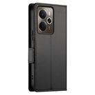 For Realme 14 / Realme P3 5G Side Buckle Magnetic Frosted Leather Phone Case(Black) - 3