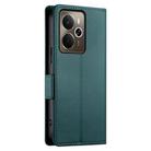 For Realme 14 / Realme P3 5G Side Buckle Magnetic Frosted Leather Phone Case(Dark Green) - 3