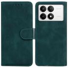 For Xiaomi Poco F6 Pro Skin Feel Pure Color Flip Leather Phone Case(Green) - 1