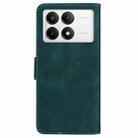 For Xiaomi Poco F6 Pro Skin Feel Pure Color Flip Leather Phone Case(Green) - 3