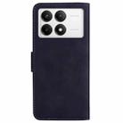 For Xiaomi Poco F6 Pro Skin Feel Pure Color Flip Leather Phone Case(Black) - 3