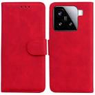 For Xiaomi 15 Skin Feel Pure Color Flip Leather Phone Case(Red) - 1