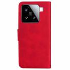 For Xiaomi 15 Skin Feel Pure Color Flip Leather Phone Case(Red) - 3