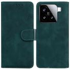 For Xiaomi 15 Skin Feel Pure Color Flip Leather Phone Case(Green) - 1