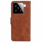 For Xiaomi 15 Skin Feel Pure Color Flip Leather Phone Case(Brown) - 3