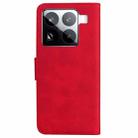 For Xiaomi 15 Pro Skin Feel Pure Color Flip Leather Phone Case(Red) - 3