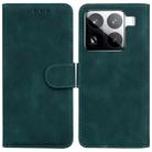 For Xiaomi 15 Pro Skin Feel Pure Color Flip Leather Phone Case(Green) - 1
